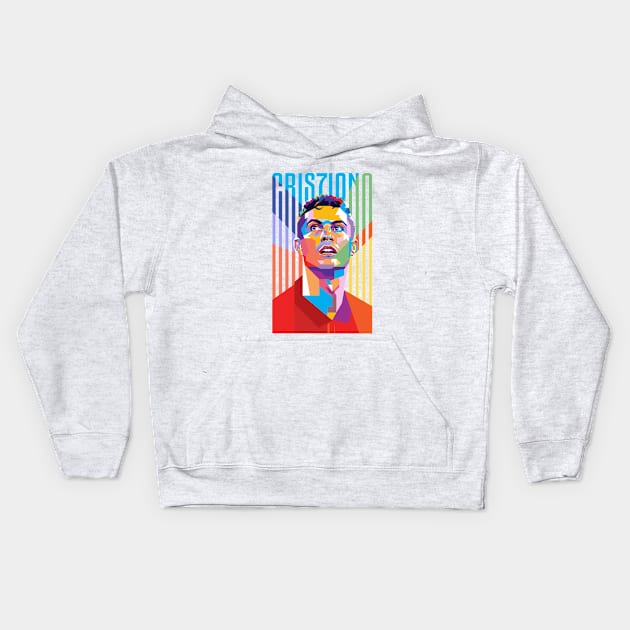 CR7 Pop Art Kids Hoodie by Laksana Ardie Store